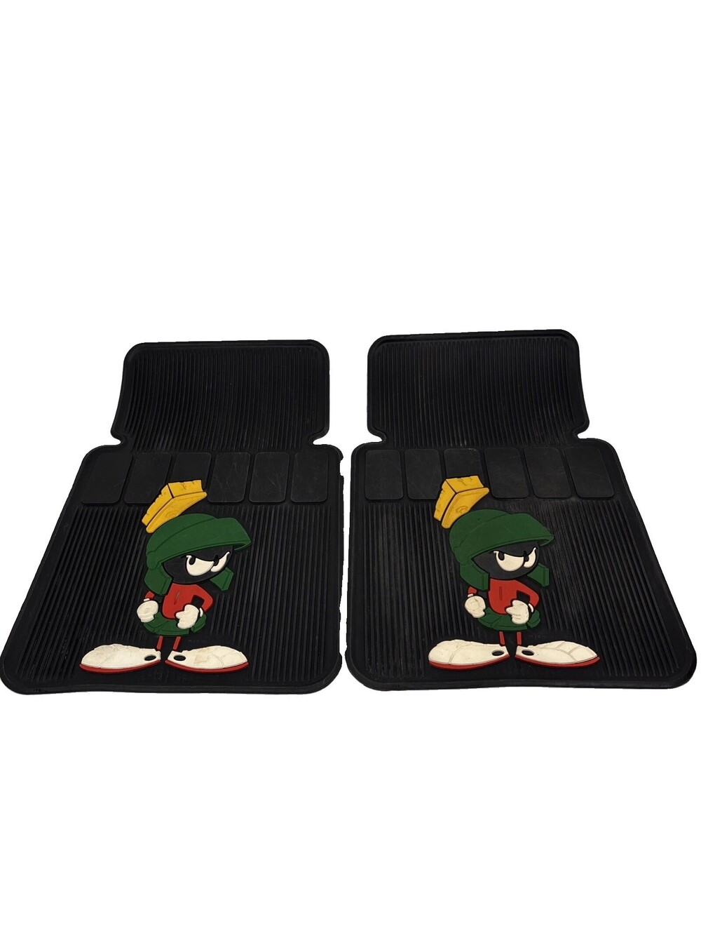 Vintage Warner Bros Looney Tunes Marvin the Martian Rubber Car Floor Mats Set